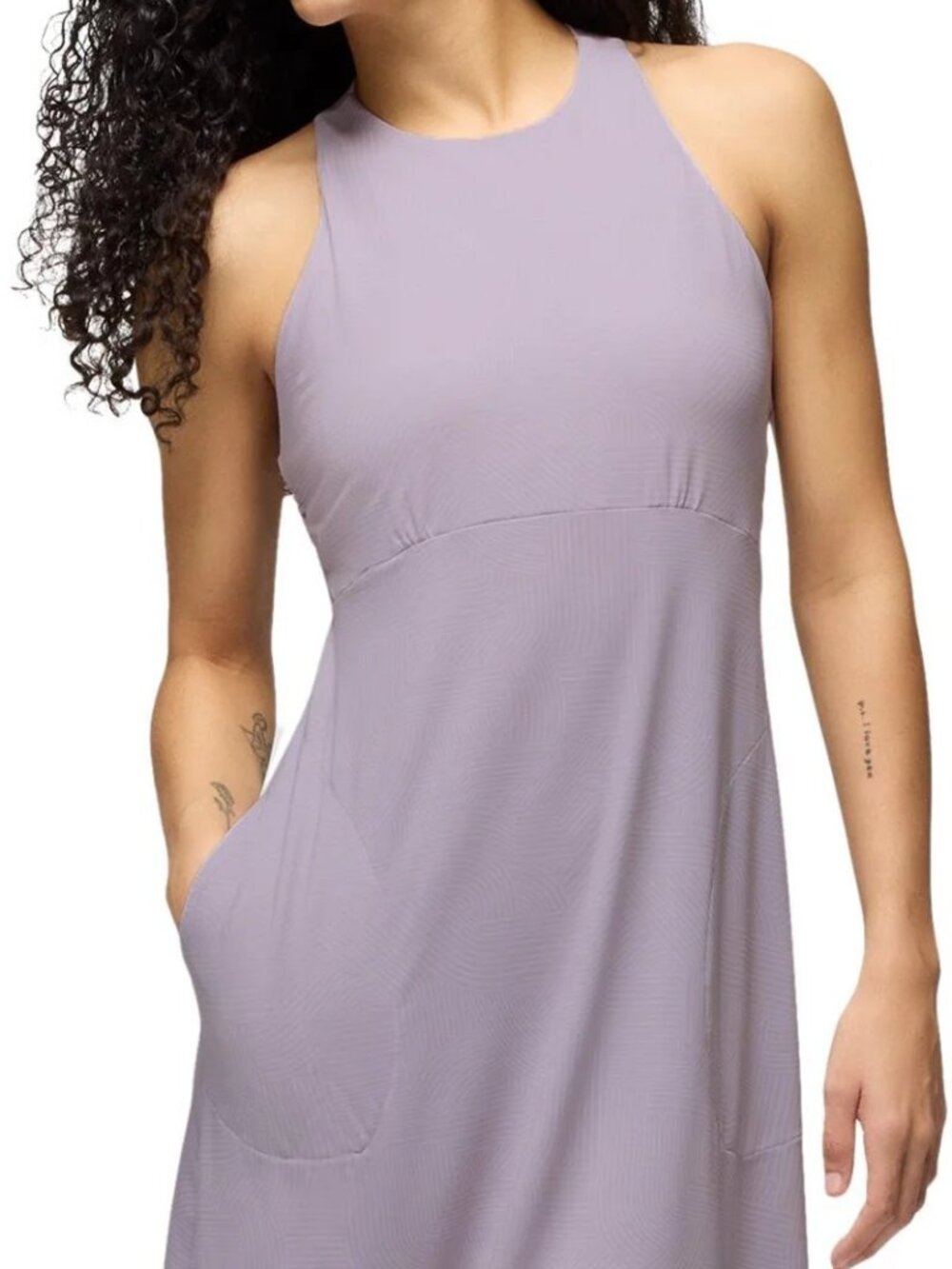 prAna Women's Light Lavender Luminous Linea Jewel Lake Summer Dress Size S